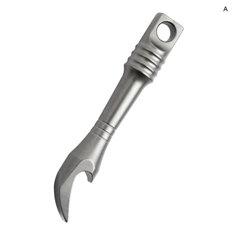 Alavanca de Liga de Titânio Abridor de Garrafa Mini Chaveiro EDC Multifuncional Ferramenta de Abertura para Entrega Expressa Barra de Alavanca Pingente de Colar