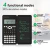 Scientific Calculator With Writing Tablet 991MS 349 Functions Engineering Financial Calculator For School Students Office Solar