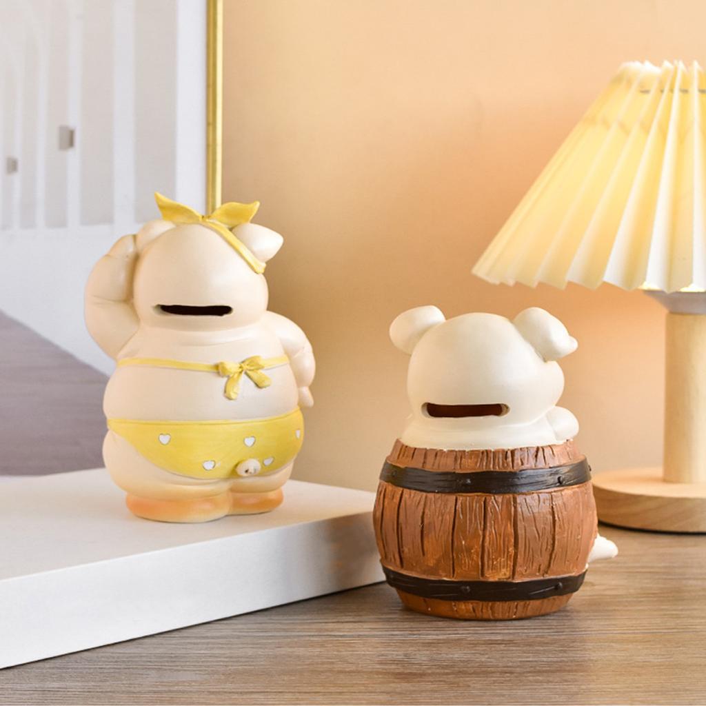 Pig Bank Resin Handicraft Ornaments Desktop TV Cabinet Living Room Home Decorations