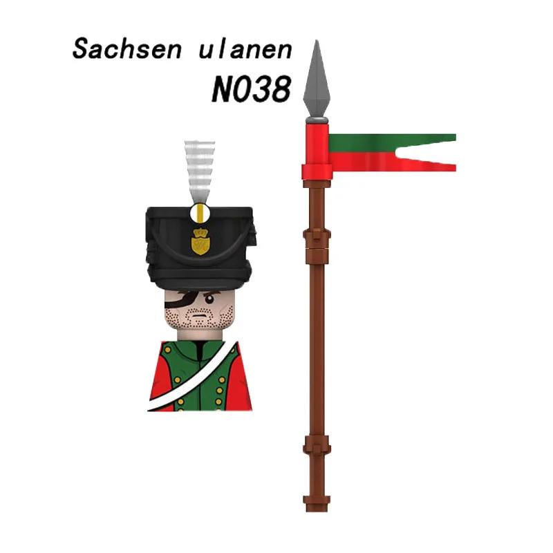 Medieval Napoleonic War Soldiers Figures Military MOC Building Block Knights British French Fusilier Rifles Weapon Kids Toy