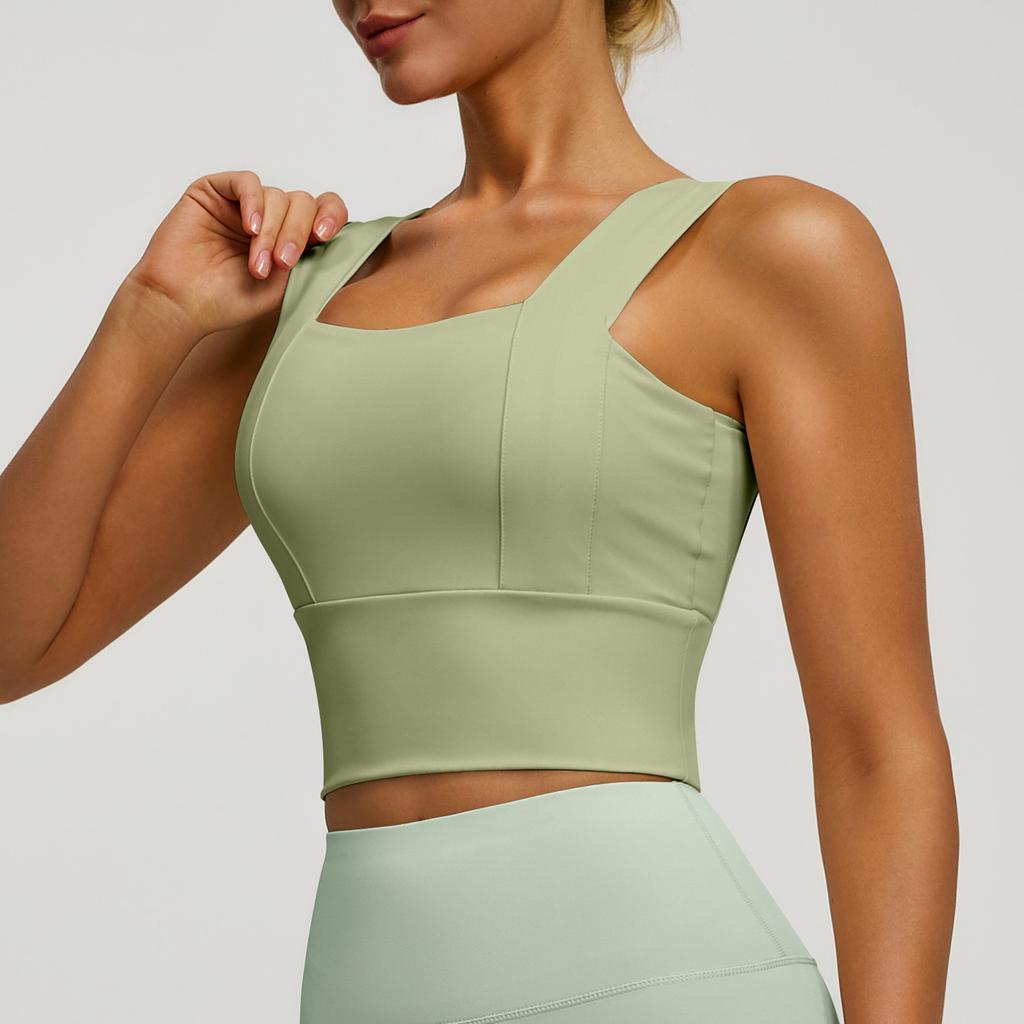 Reggiseno Sportivo con Spalline Larghe Schiena Bella Antiurto Anti-Caduta per Corsa Fitness Push Up
