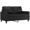 2 Seater Sofa Black 120 Cm Faux Leather