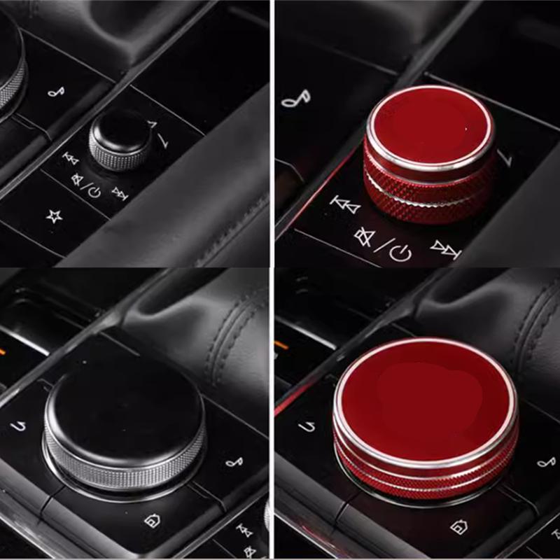 2 Dla 2020-2025 Mazda 3 Exella CX30 samochodowa konsola środkowa pokrętło multimedialne metalowy pierścień dekoracyjny osłona ochronna akcesoria ac