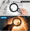 AMIUKON Handheld Magnifying Glass with 30x 18 3 for Children and Jewelry Exploration Light, Magnification, Large, LEDs, Modes, Portable, Seniors,