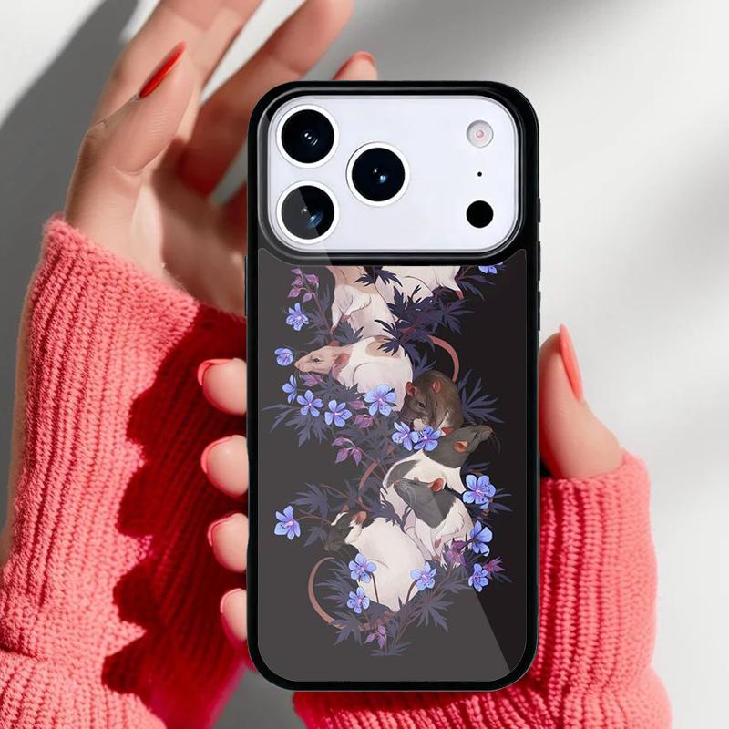 Mouse Rat Phone Case for iPhone 17 Air 16e 15 14 13 Pro Max Back Cover for 12 11 Pro Coque