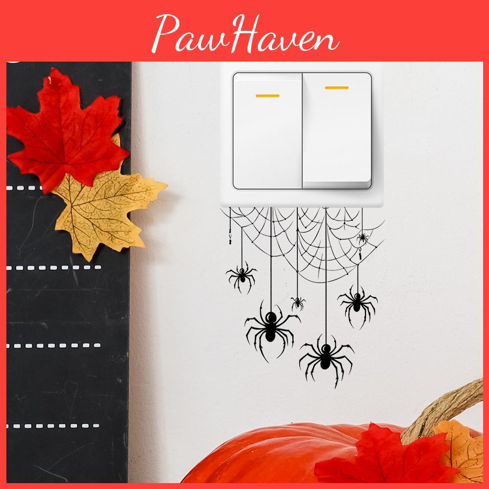 Selfadhesive Spider Web Art Pvc Wall Decal For Living Room And Decor Entryway