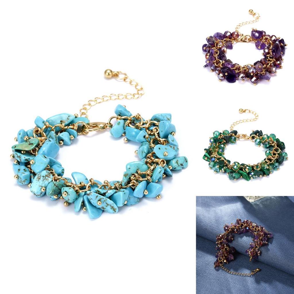 Crystal Beaded Bracelet For Men And Women With Geometric Design For Travel Gift