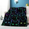 Schattige Kat Microvezeldeken Superzachte Plaid Dekens Voor Bed Sprei Sofa Decoratief Kamperen Picknick Winter Warme Deken