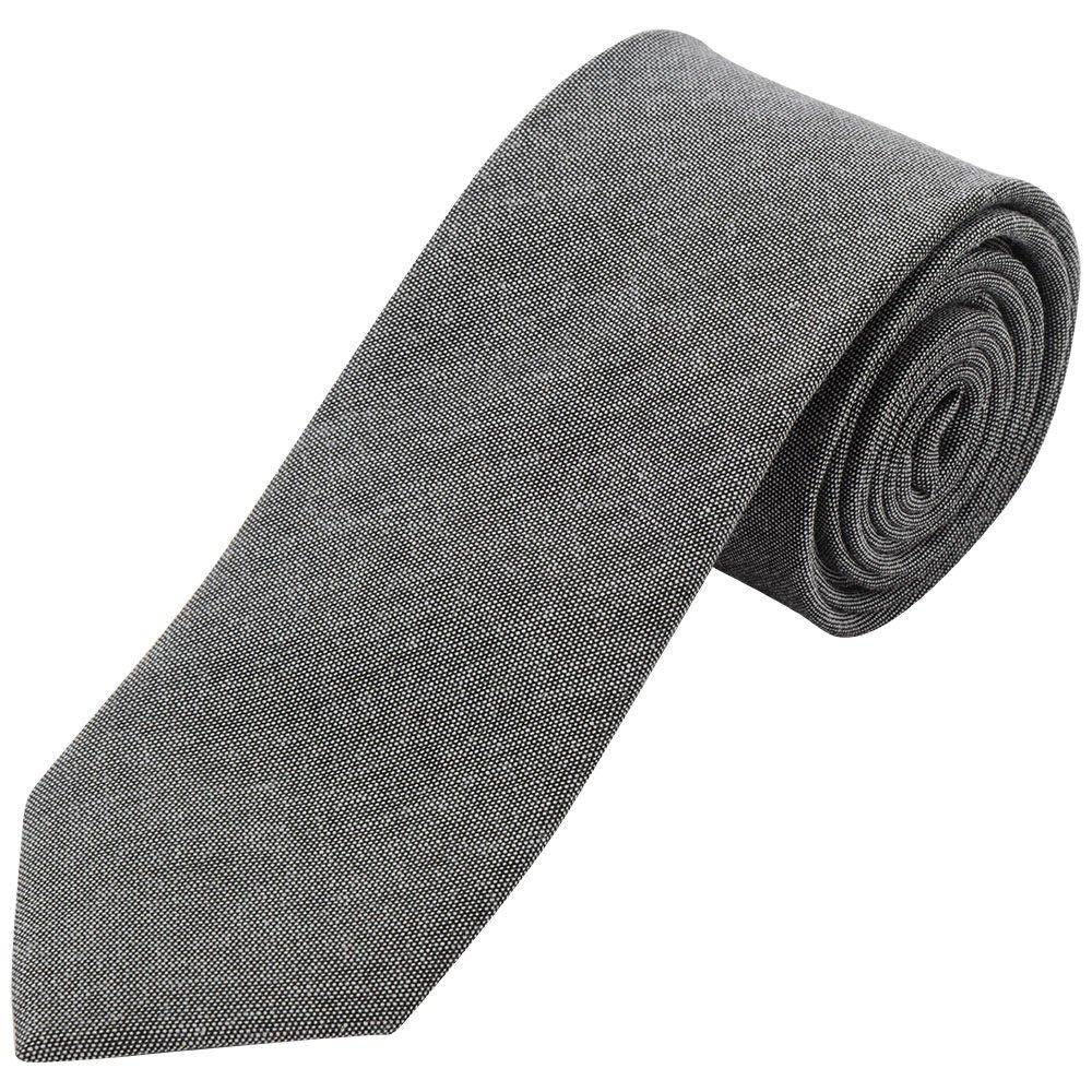 [Celeste Loto] Brand Necktie, Available In 8 Colors, Oxford Fabric, Black.
