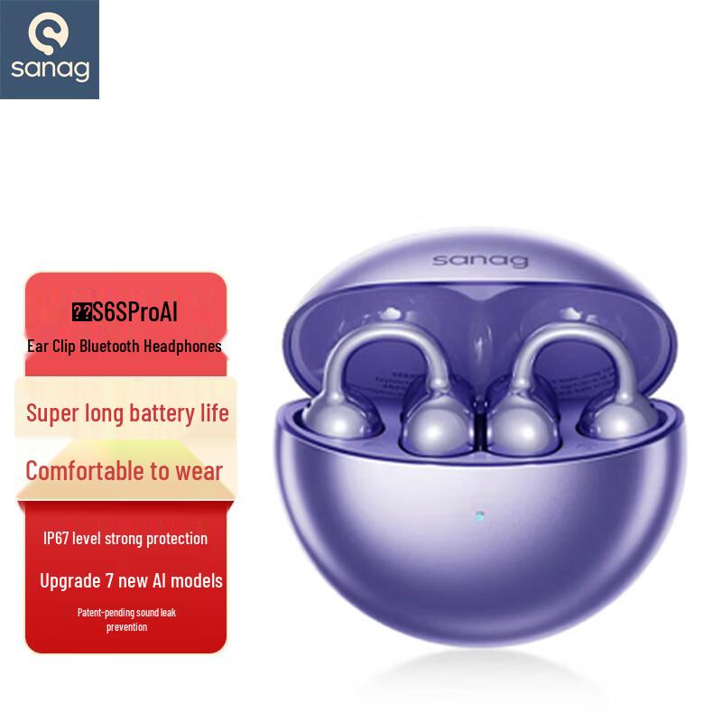 SANAG S6S Pro AI Ear-Clip Bluetooth Earbuds