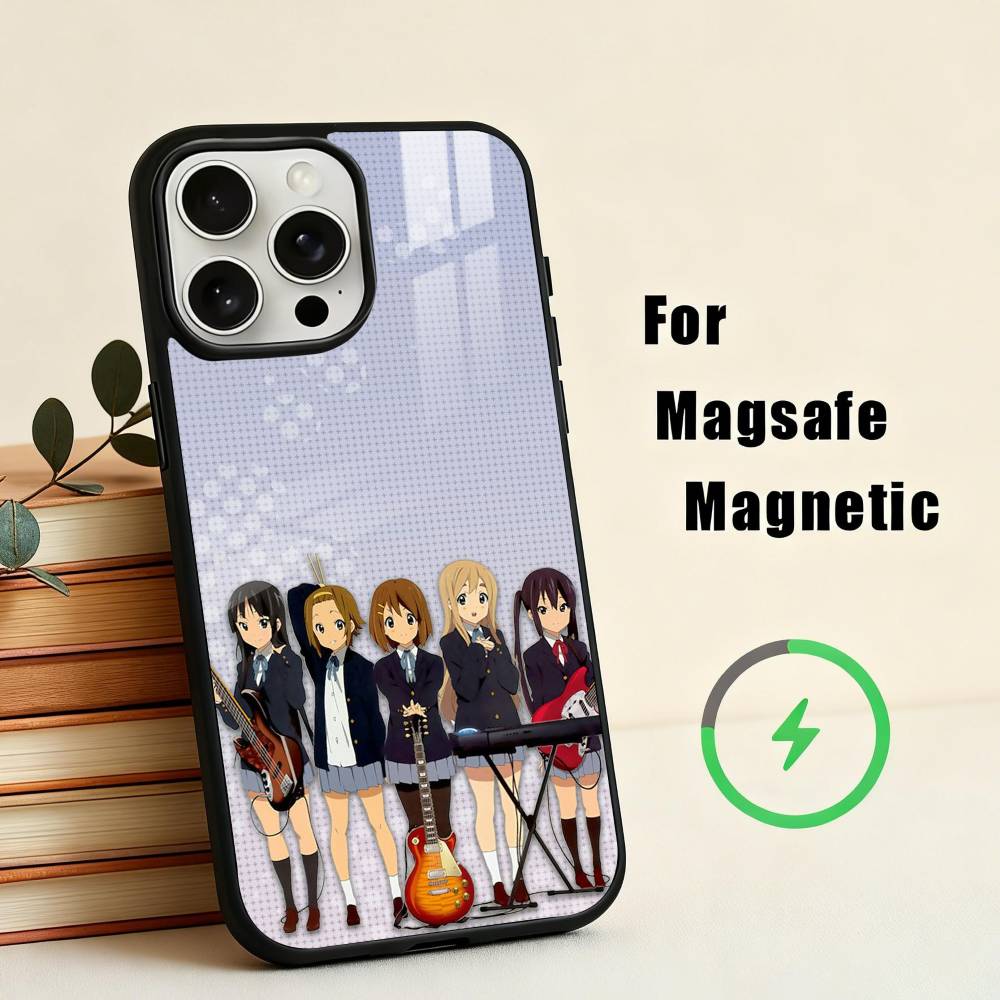 K-K-ON M-Music G-Girls Phone Case For iPhone17,16,15,14,13,12,11 Plus,Pro Max Magnetic For Magsafe Wireless Charging