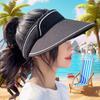 Women Sun Hat Large Brim   UV  ive Beach Sun   Hat Fashionable Acrylic Fibres