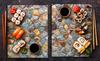 2x GLASS PROTECTIVE PLATE FOR STOVE 40x52 MOSAIC