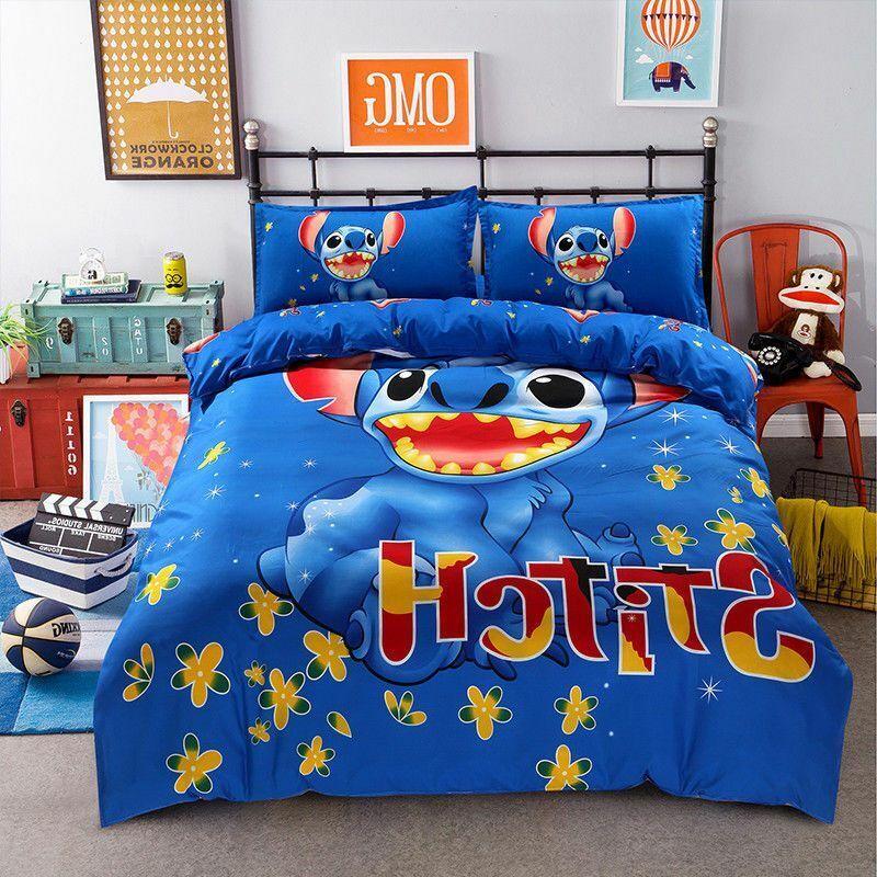 Luxurious Lilo Stitch Double King Duvet Cover Set With Soft Pillowcases Included