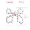 Fashionable Bow Shaped Ear Pendant Vintage Bowknot Earrings Simple Imitation Pearls Eardrop Jewelry for Women Girls