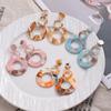 Simple Atmospheric Fashion Design High-End Candy Color Chain Earrings Women'S Dopamine Wear Color Stud Earrings