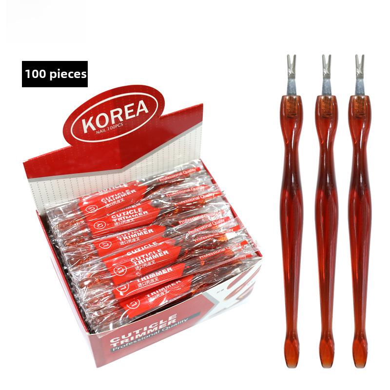 Nail Art Cuticle Remover Tool: Deep V Fork for Dead Skin and Manicure