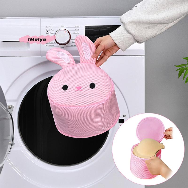 M-1Pc Rabbit Laundry Bag Anti-Deformation Mesh Washing Pouch For Bras, Underwear, Lingerie Machine-wash Special Home Travel Use