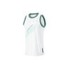 Li-Ning CBA Professional Basketball Series Alphabet Logo Print Moisture-Wicking Quick-Dry Basketball Suit Men Sportswear White AATU019-7