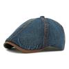 Spring Denim Hat Men's Beret British Retro Six-Piece Cap Women's Forward Cap