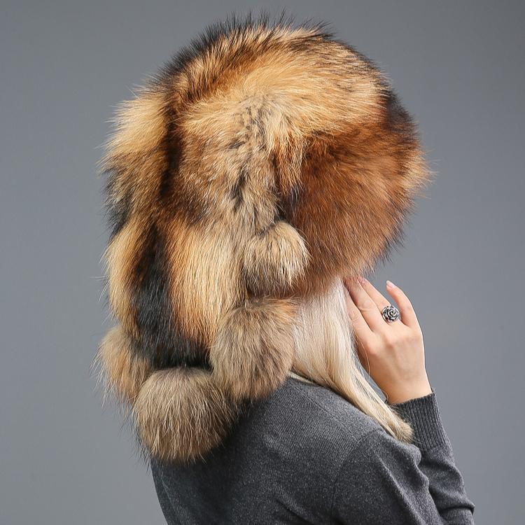 Fur Hat Female Winter Korean Version Tide Raccoon Hair Ear Protector Fox Hair Shawl Hat Outdoor Warm Bud Beret