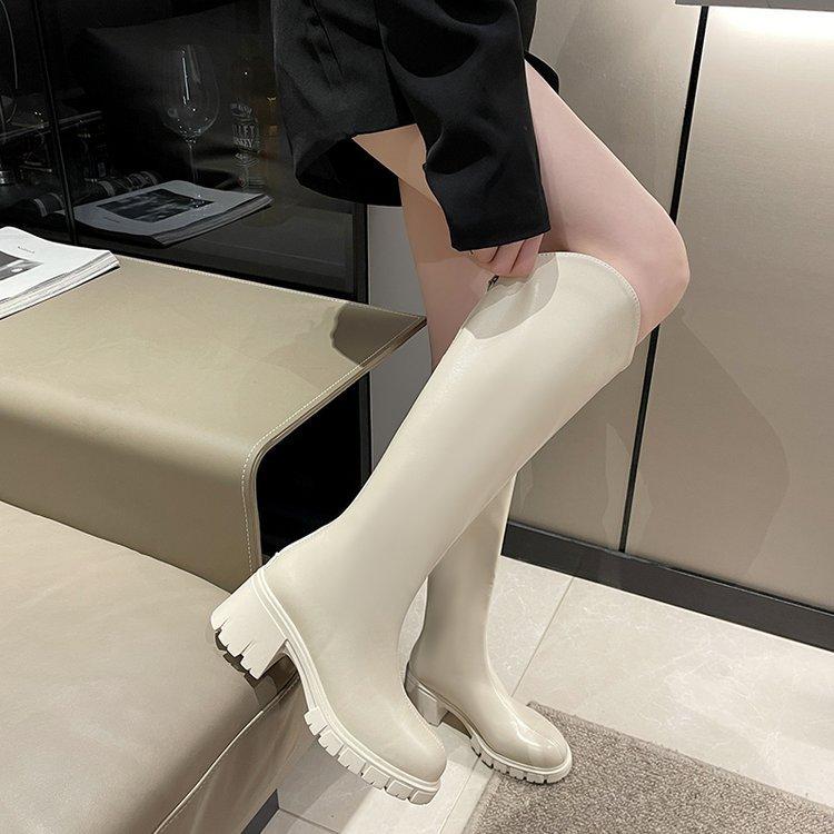 Long boots women's autumn 2025 new thick heel small women's boots thick sole but knee knight boots high boots
