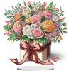2D/Flat Flower DIY Diamond Painting Desktop Ornaments Kit 5D DIY Diamond Art Tabletop Decorations for Home Office Desktop Decor