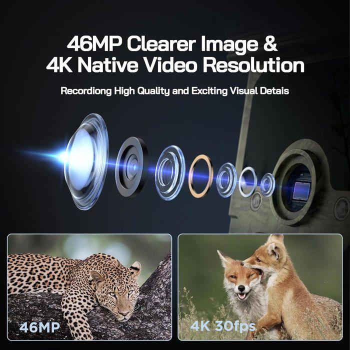 Trail Camera - WOLFANG - WT03S - 4K - 68MP - Night Vision - IP66