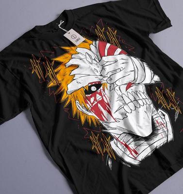 Bleach Ichigo Kurosaki T-Shirt Manga Strip Horror Anime Geschenk Shirt Alle Größen