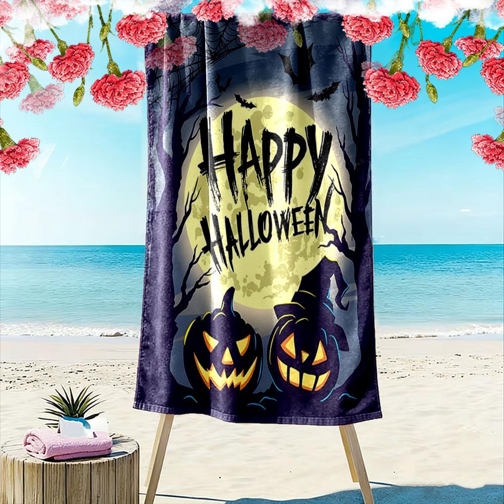 Glowing moonlit enchantment Print beach towel, quick drying, suitable for travel, outdoor sports, jogging, the beach and swimming, gift