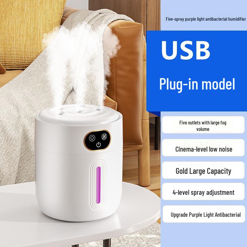 

Ультрафиолетовый антибактериальный перезаряжаемый увлажнитель: Бесшумный, с большим распылением, идеально подходит для спален и безопасен для беременных женщин и младенцев.