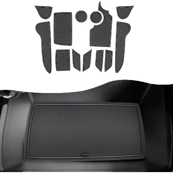 SXCY для 2022-2024 2025 Kia Niro EV Аксессуары Вставки-вкладыши в подстаканник 2024 2025 Niro EV Коврики в дверные карманы Niro EV Аксессуары Niro EV 2023 2024 2025 Niro EV 22-24 25 Niro Ev Black