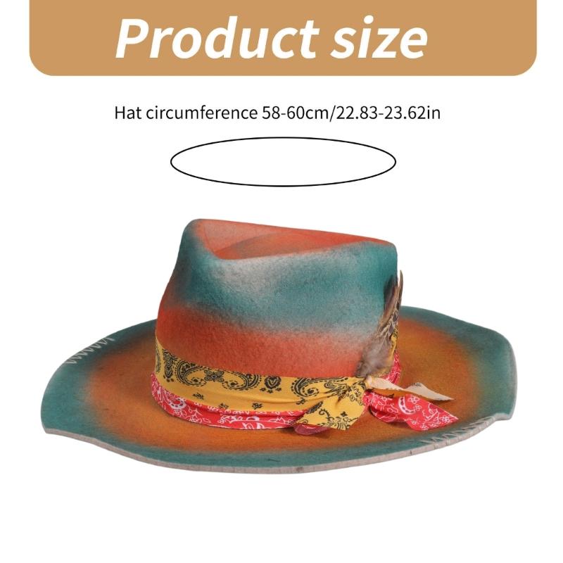 Wool Homburg Panama Hat Exotic Hat for Women Men Photo Props Western for Men Women Unisex Wear Headwear