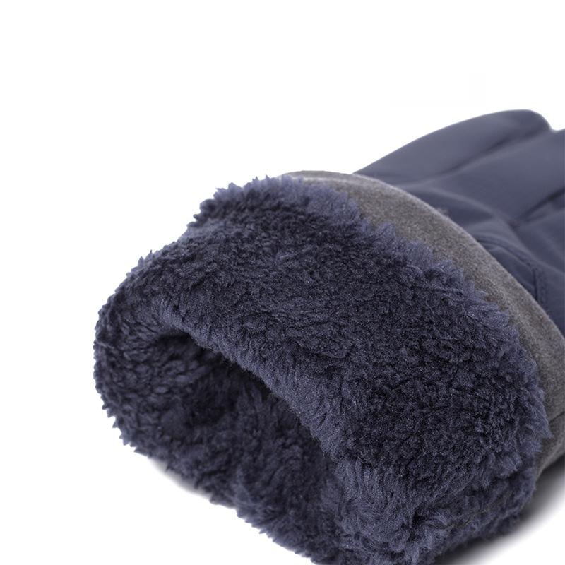 Motorcycle Gloves for Men Winter Warm Fleece Waterproof Thick Motorcycle Non-slip Outdoor Skiing Soft Riding Windproof Gloves