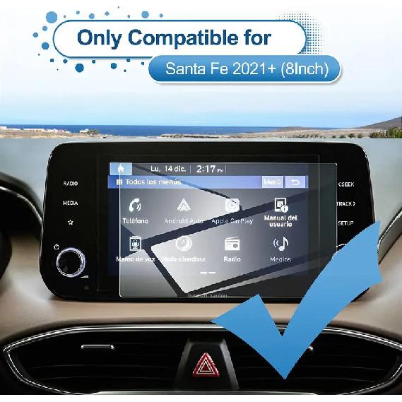 Santa Fe Screen Protector for Hyundai Santa Fe 8Inch Navigation GPS Touchscreen Protector Tempered Glass