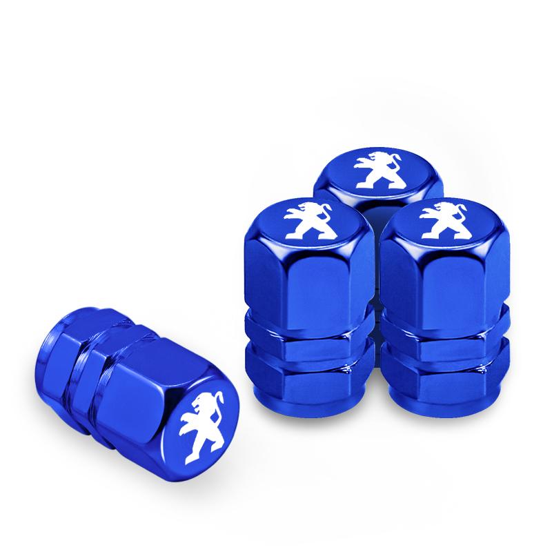 4Pcs Car Tire Valve Caps Zinc Alloy Tyre Air Stems Cover For Peugeot 408 308 5008 208 2008 3008 Landtrek Rifter 508 301 108 608