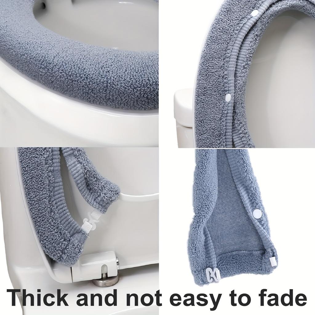 3pcs Thick Toilet Seat Cushion Cover, Comfortable Bathroom Accessory, Durable Toilet Seat Cushion Cover for Bathroom Toilets