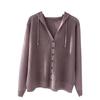 Ice Silk Knitted Cardigan Women's Coat Hooded Lace Up Sun Protection Jacket Shawl Spring and Summer Thin Style Solid Color Loose Fit