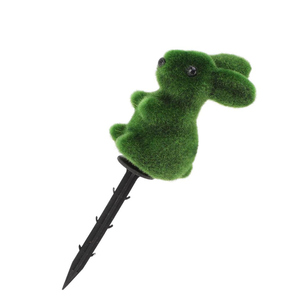 Ostern Grüner Hase Figur mit Gartenstecker Künstliche Grüne Hasenstatue Gartendekoration Ornament für Pflanzgefäß Tischplatte Osterparty Geschenke