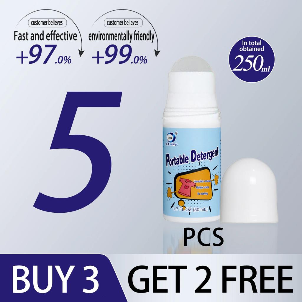 JJ19  Clothes Stain Removal Rolling Ball Portable  Stain Cleaning Detergent Decontamination Cleaning Dust Cleaner Remover 50ML