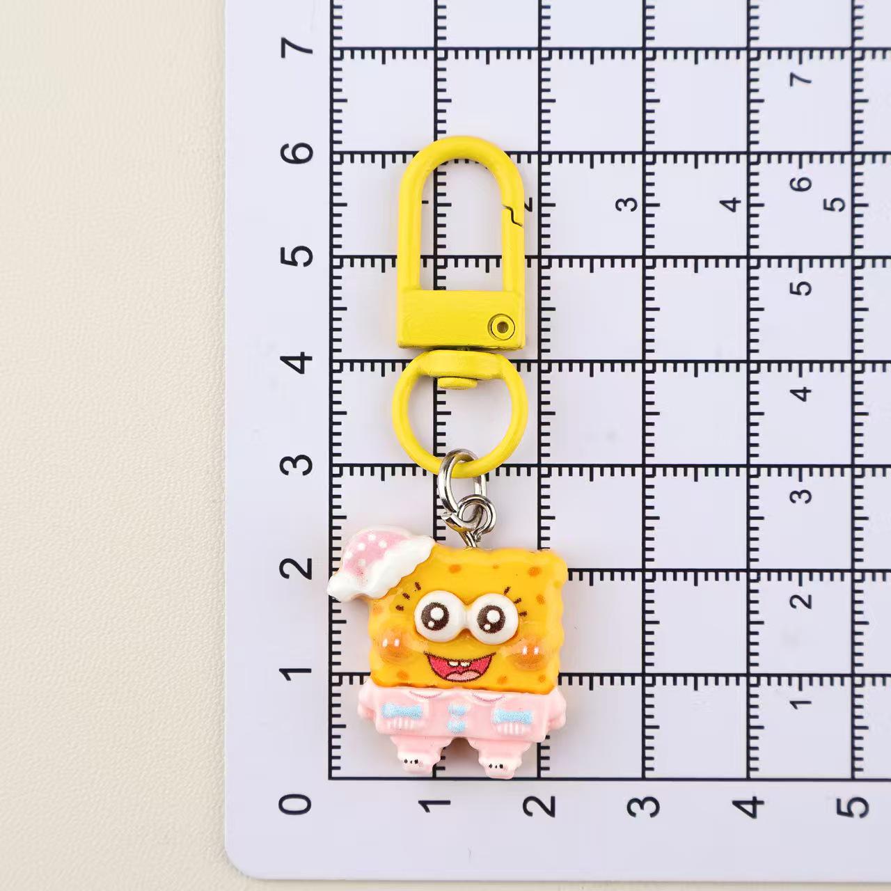 SpongeBob & Patrick Star Pajama Keychain - Cartoon Pendant Gift for Students & Couples