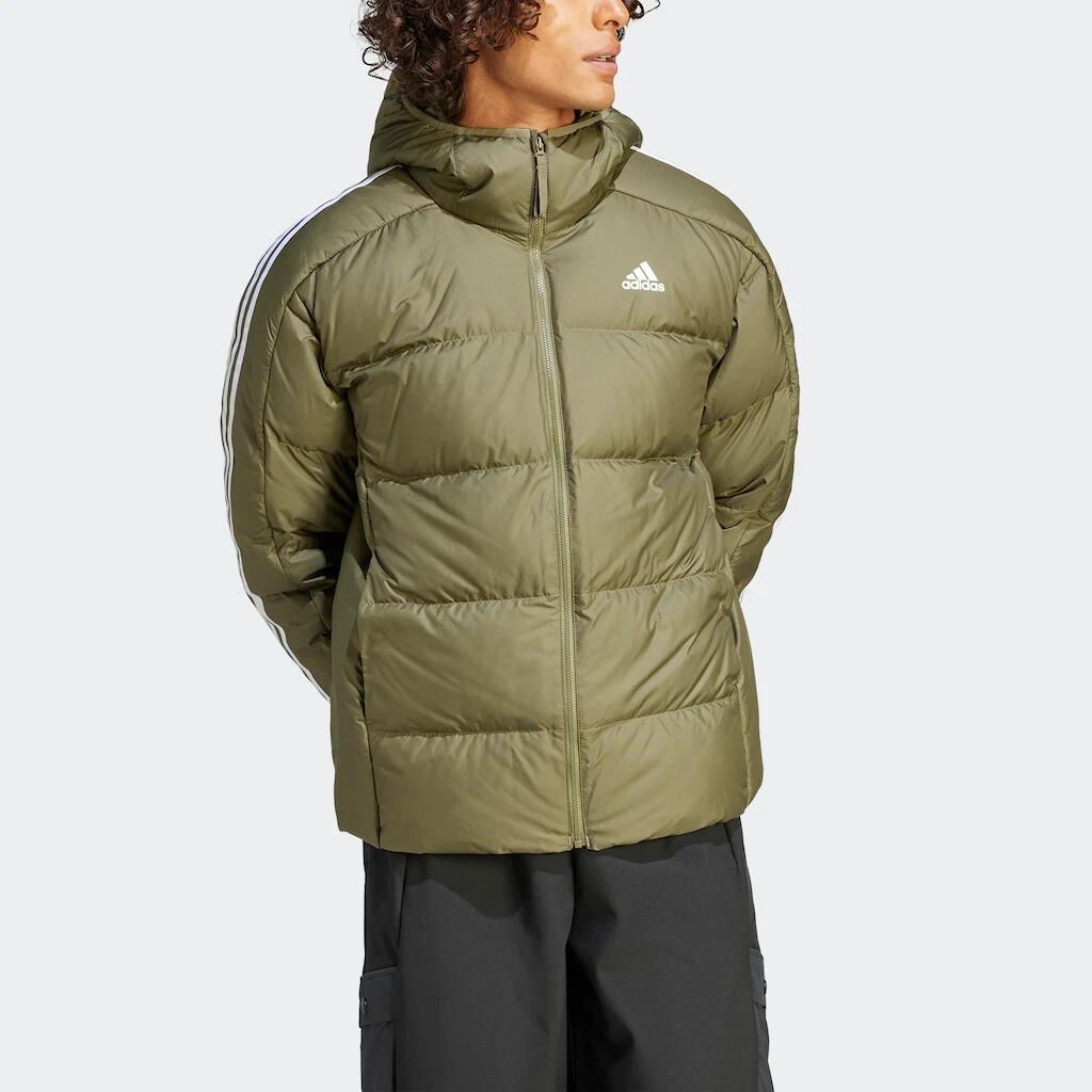Куртка Adidas Man Essentials Midweight Hooded Down Jacket olive strata (IK3214)