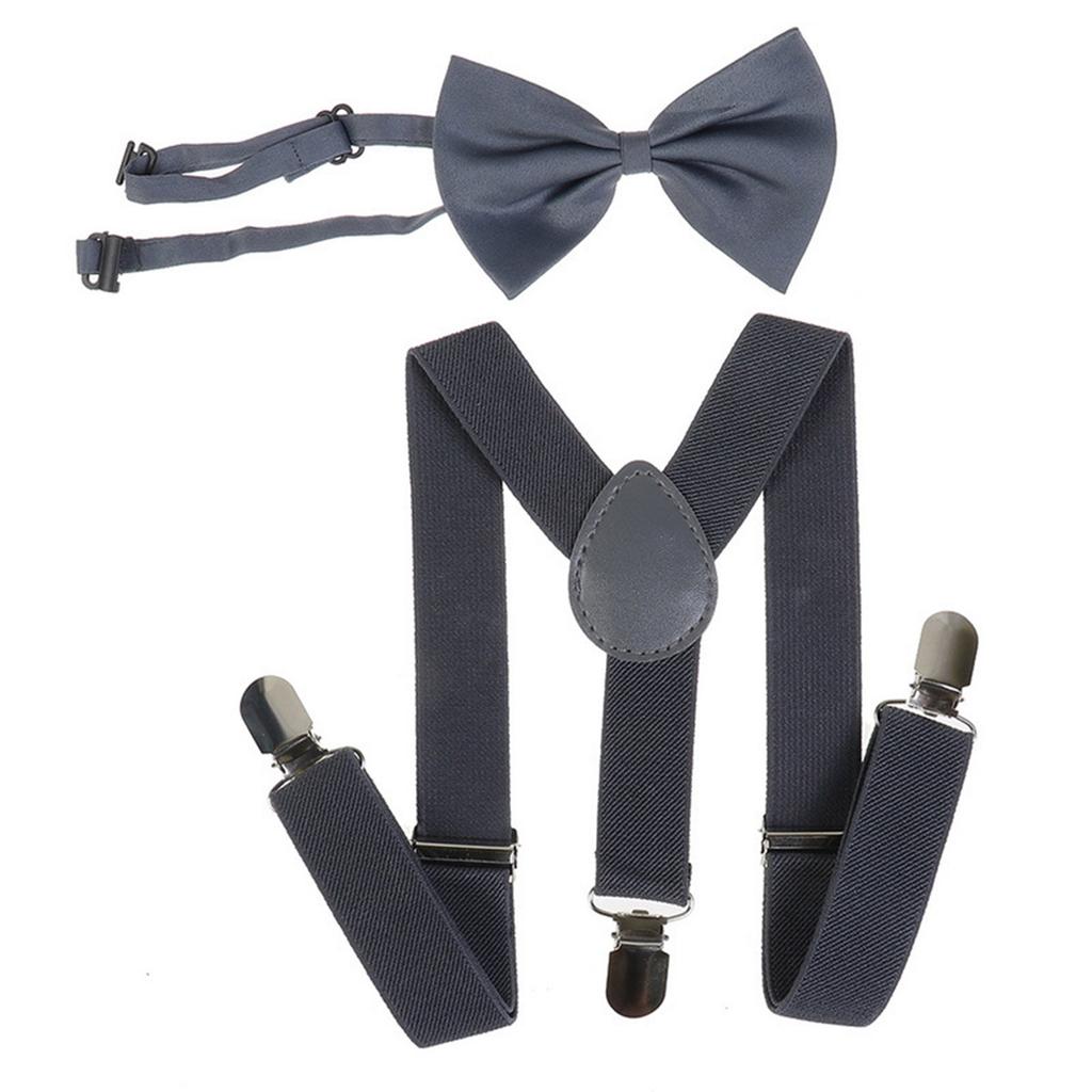 Y-förmiges Baby- und Krawatten-Set für Kinder - Zweiteiliges Verkleidungsoutfit für Kinder mit verstellbarem Baby- und Clip-Krawatte.