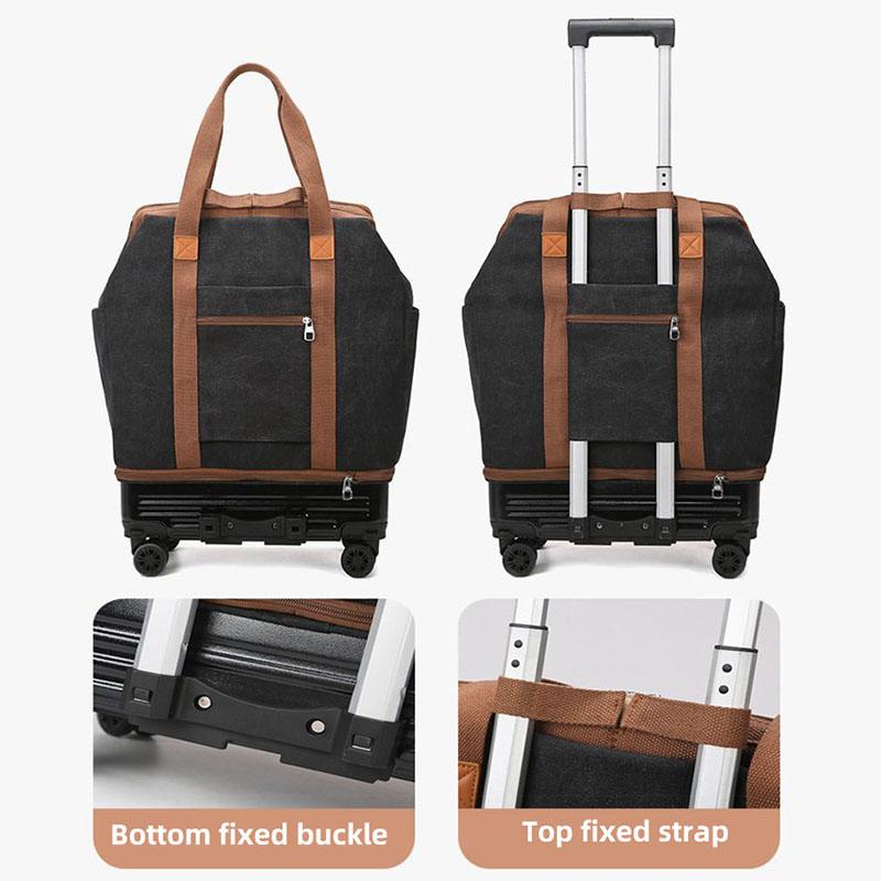 New Trolley Bag Detachable Universal Wheel Luggage Folding Storage Boarding Bag Expandable Suitcase Check-in Bag