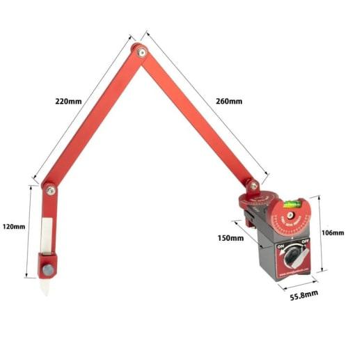 Strong Needle, Round Contour Marker, Magnetic Base, On/off Switch, Integrated Leveling Dial, Adjustable Marking Line Angle, RCM100.