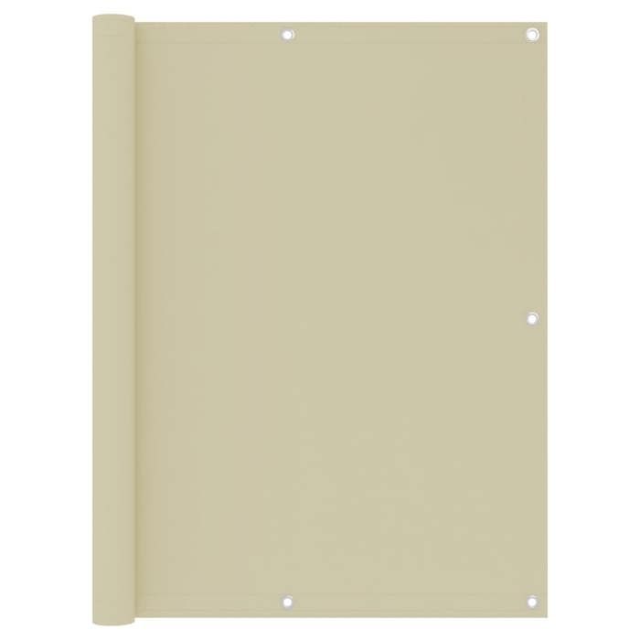 Écran de balcon - vidaXL - Crème - 120x300 cm - Imperméable - Protection UV - Œillets en aluminium