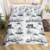 Bull Skull Ma Aztec Three-Piece Digital Printed Bedding Set Bed Cover