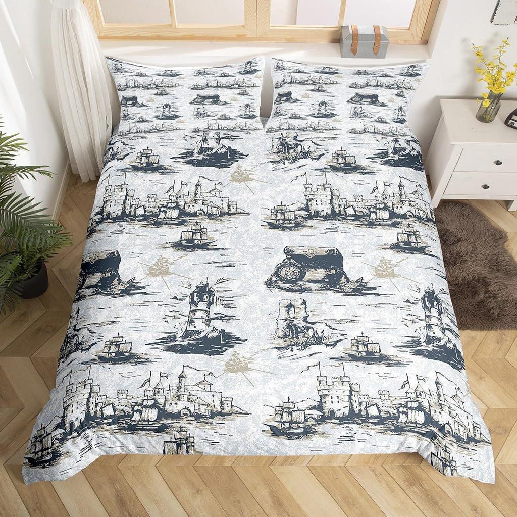 Bull Skull Ma Aztec Three-Piece Digital Printed Bedding Set Bed Cover