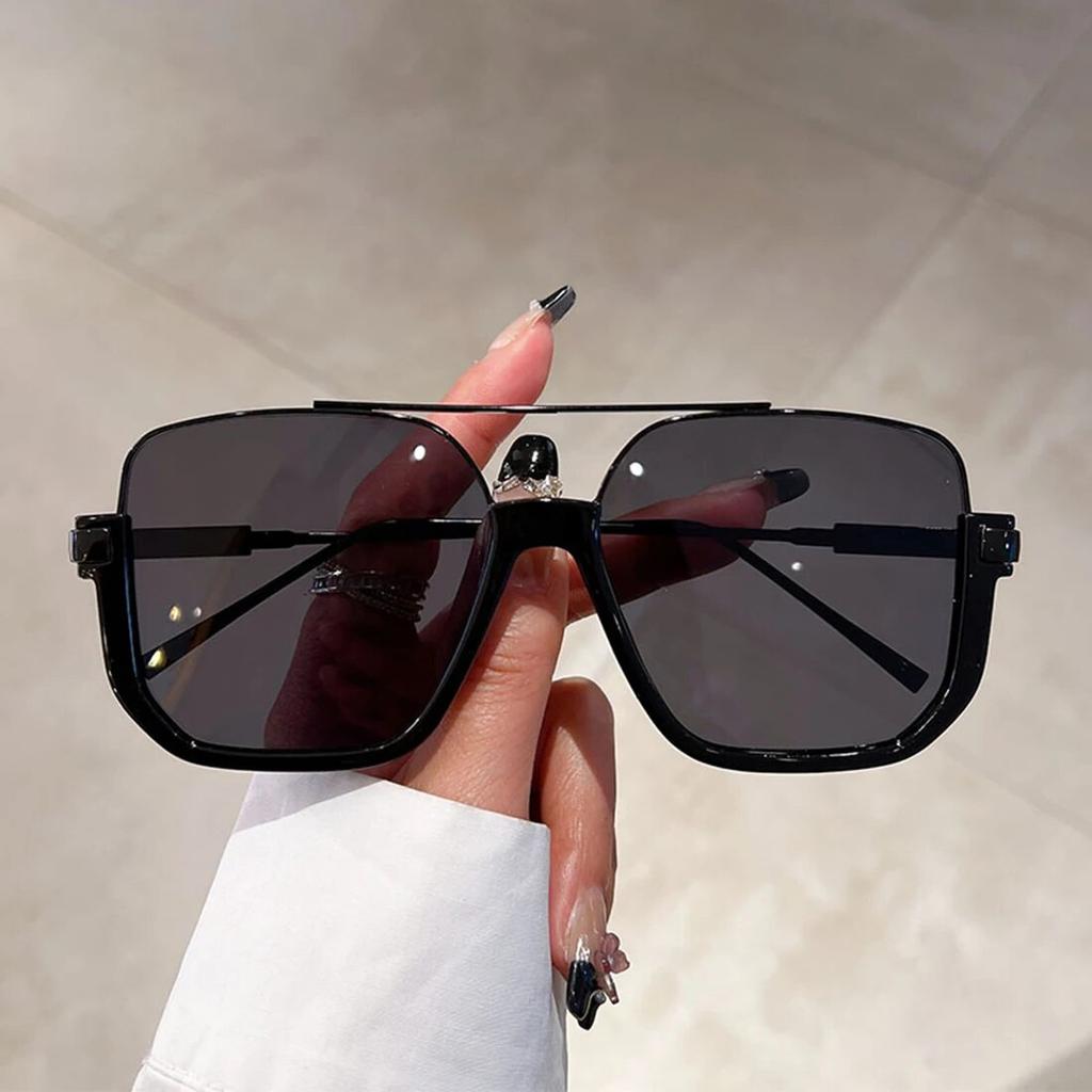 Fashion Vintage Oversize Square Sunglasses Women Men UV400 Shades Eyewear Trendy Ins Popular  Design Sun Glasses