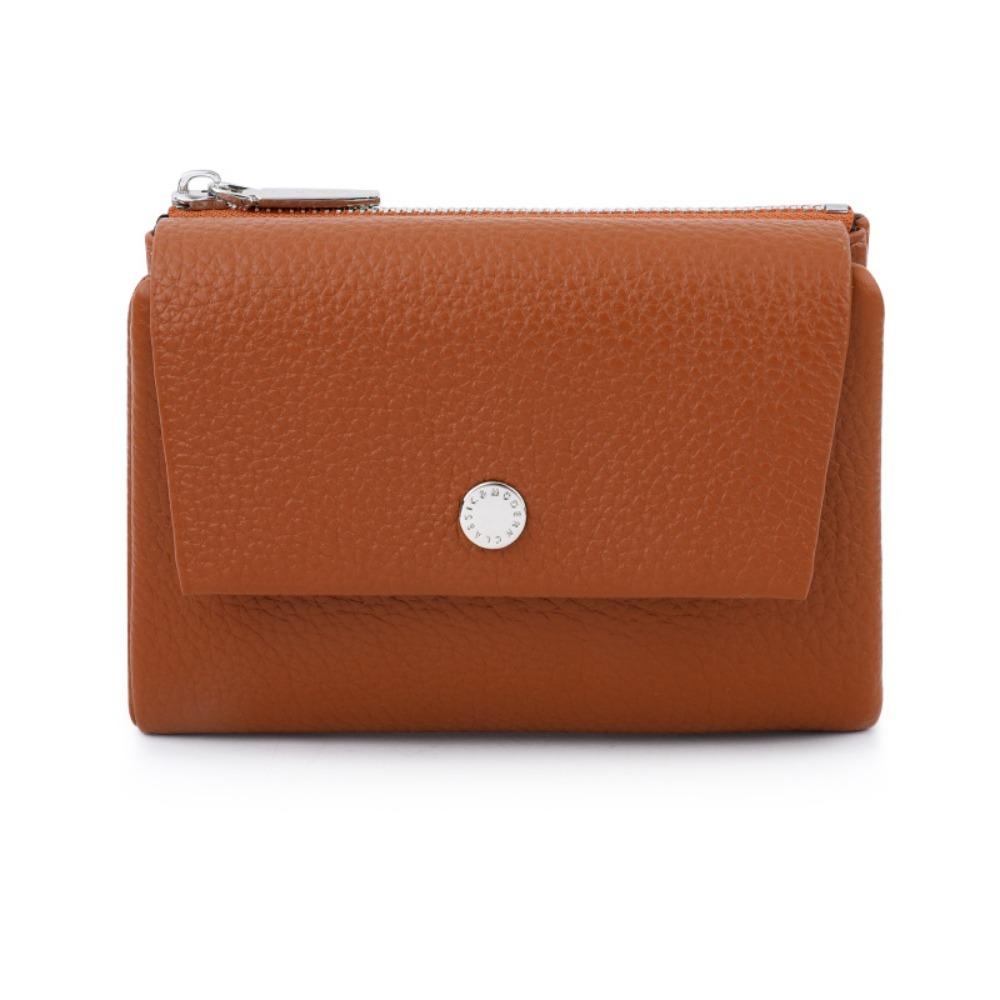 New PU Leather Short Wallet Solid Color Portable Money Bag Multifunctional Coin Purses Women